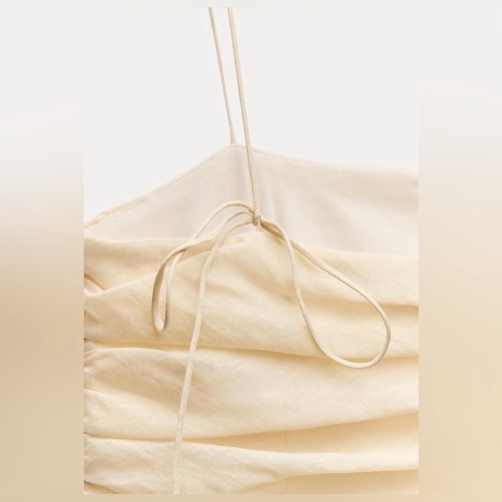 Zara ZW‎ Collection Drape Midi Yellow Dress Size L - Picture 14 of 15